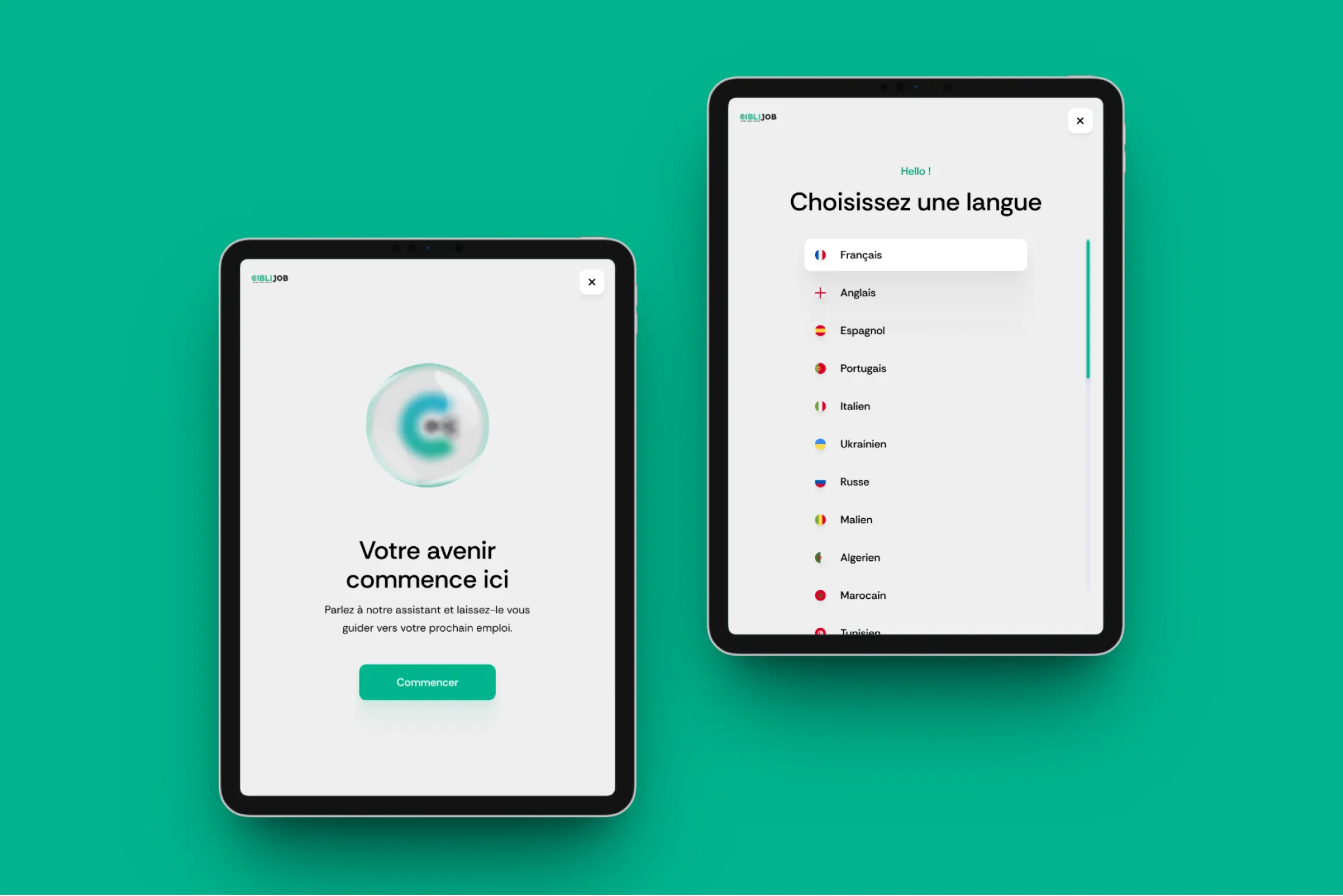 Ciblijob — parcours et wireframes