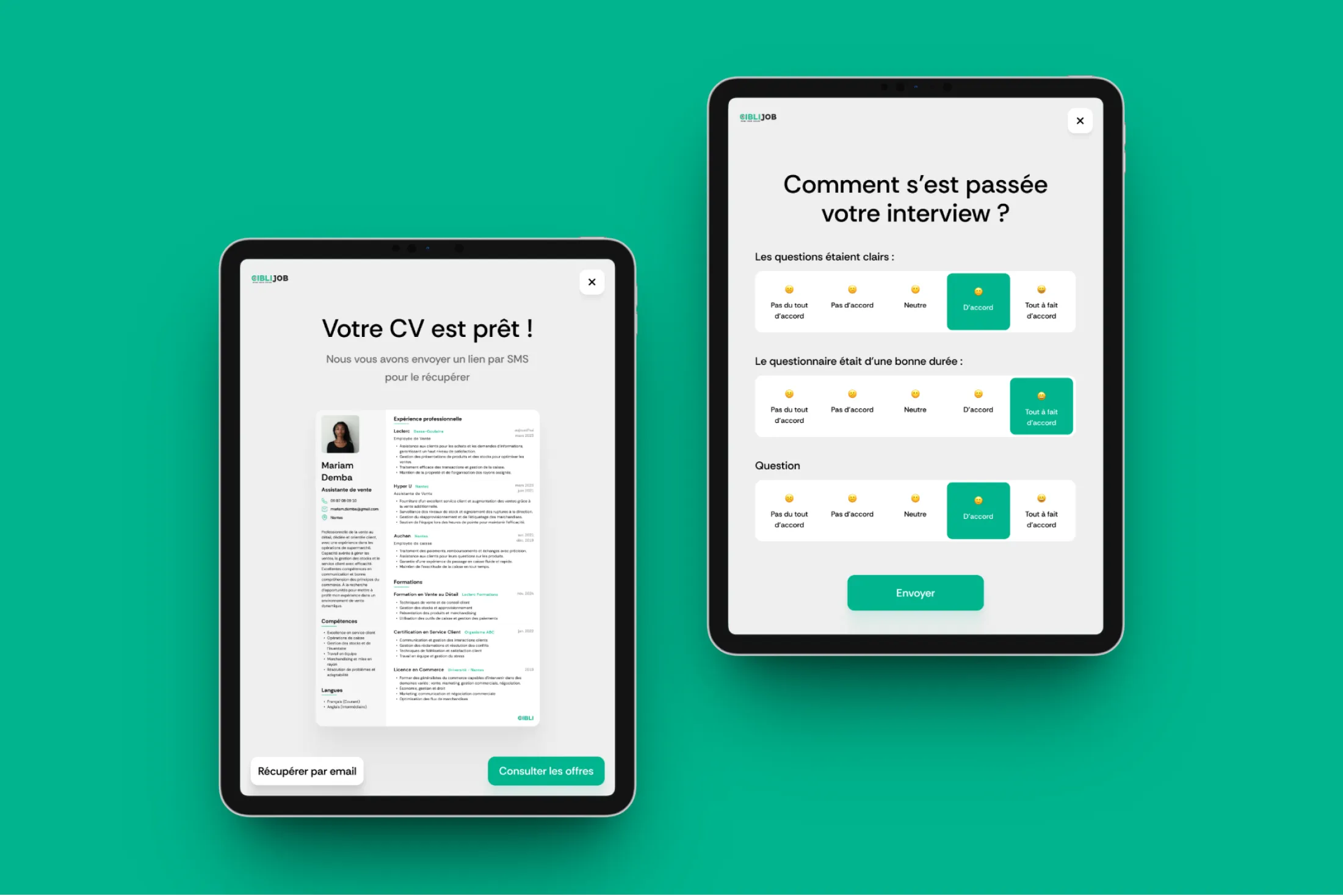 Ciblijob — implémentation et recette