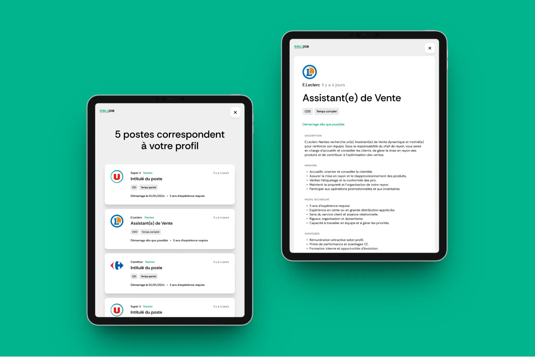 Ciblijob — suivi de développement