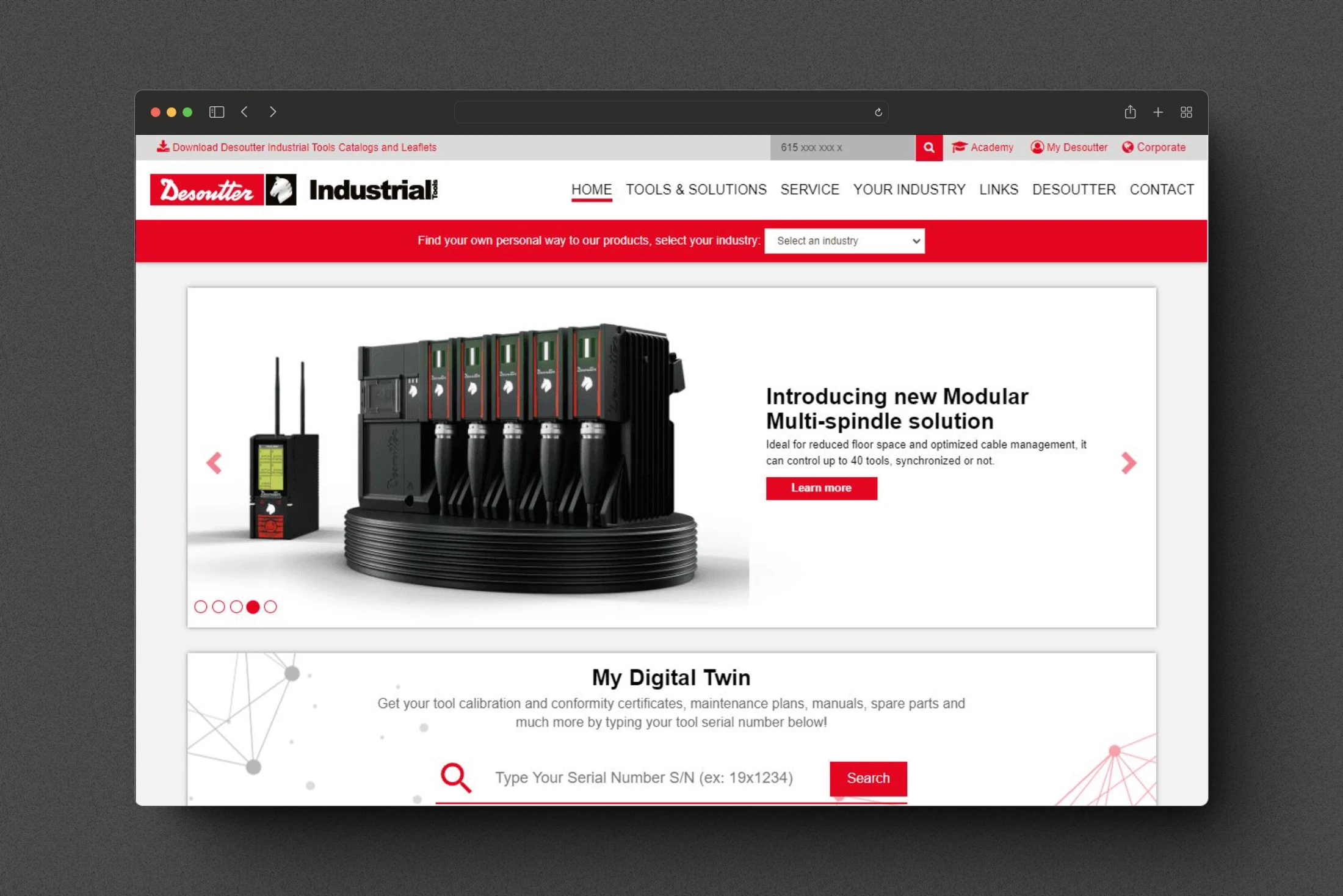 Site Desoutter Tools — avant refonte
