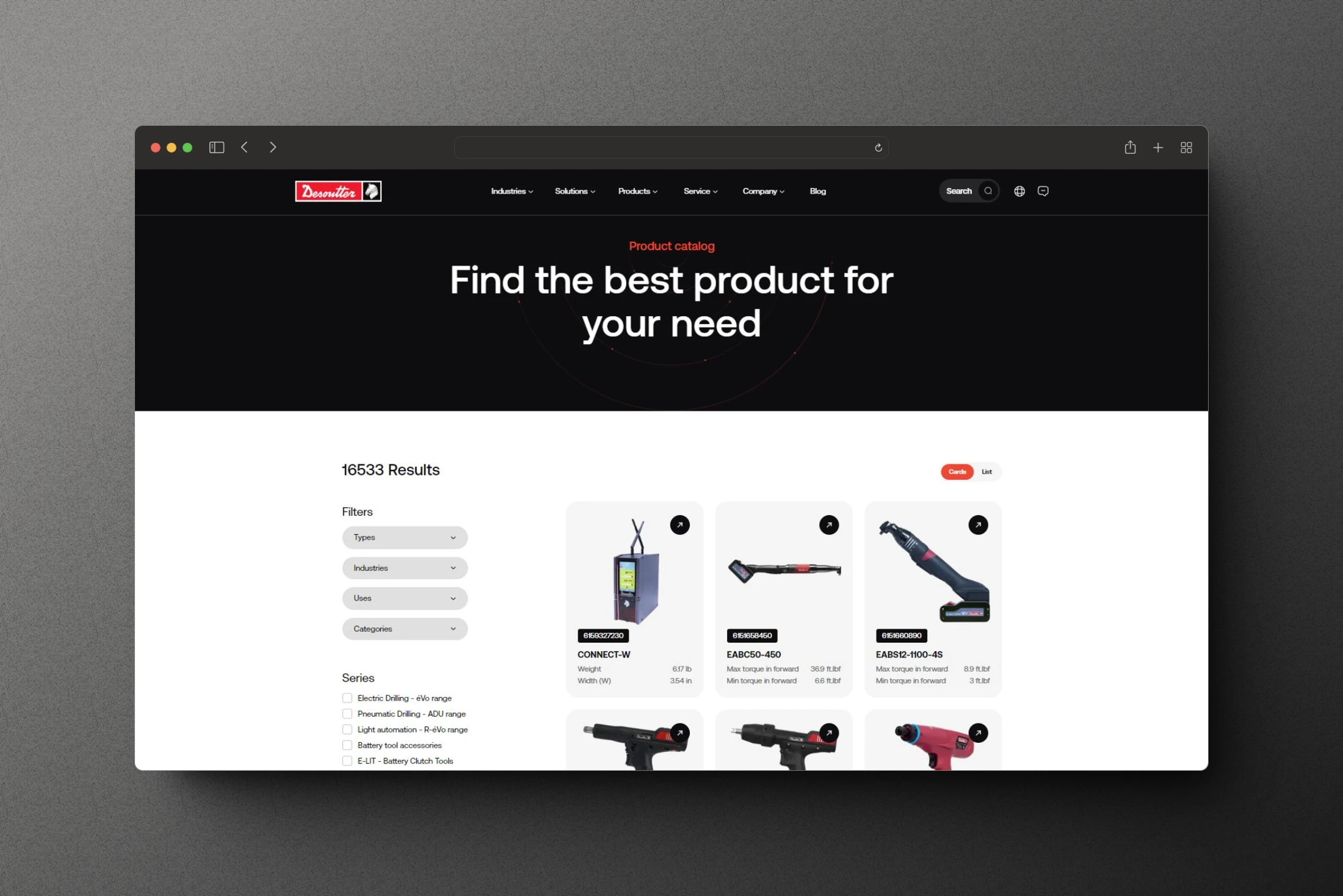 Desoutter Tools — DA & UI