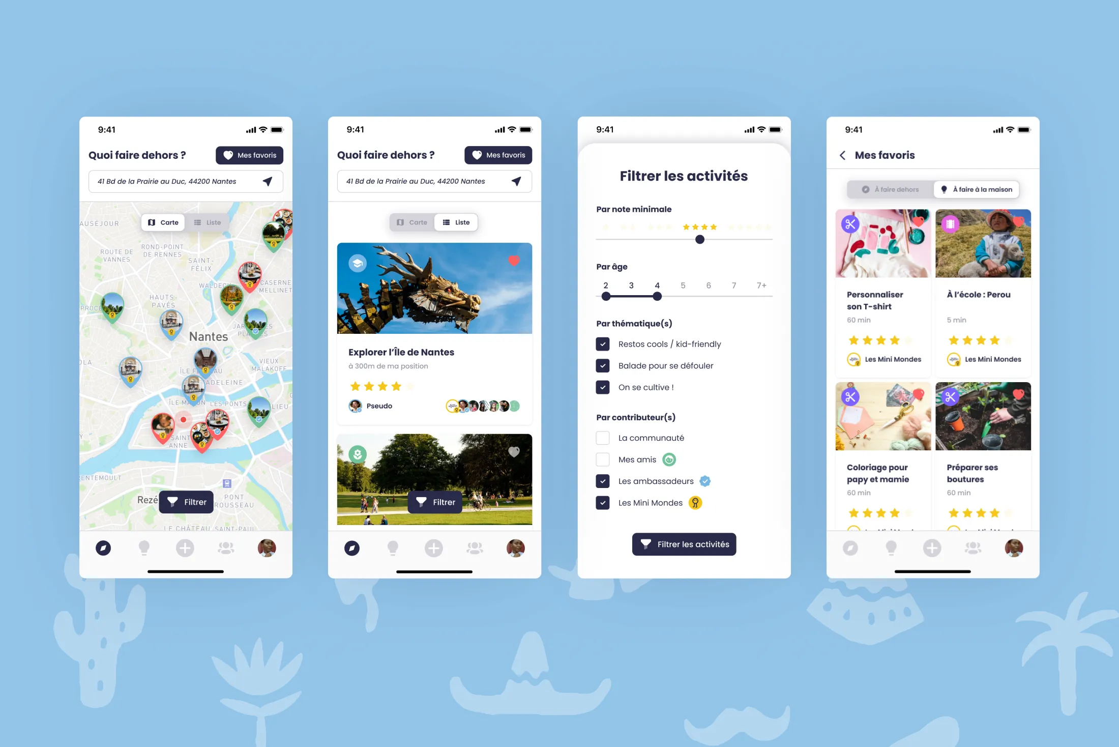 Les Mini Mondes — couche UI et validation des parcours