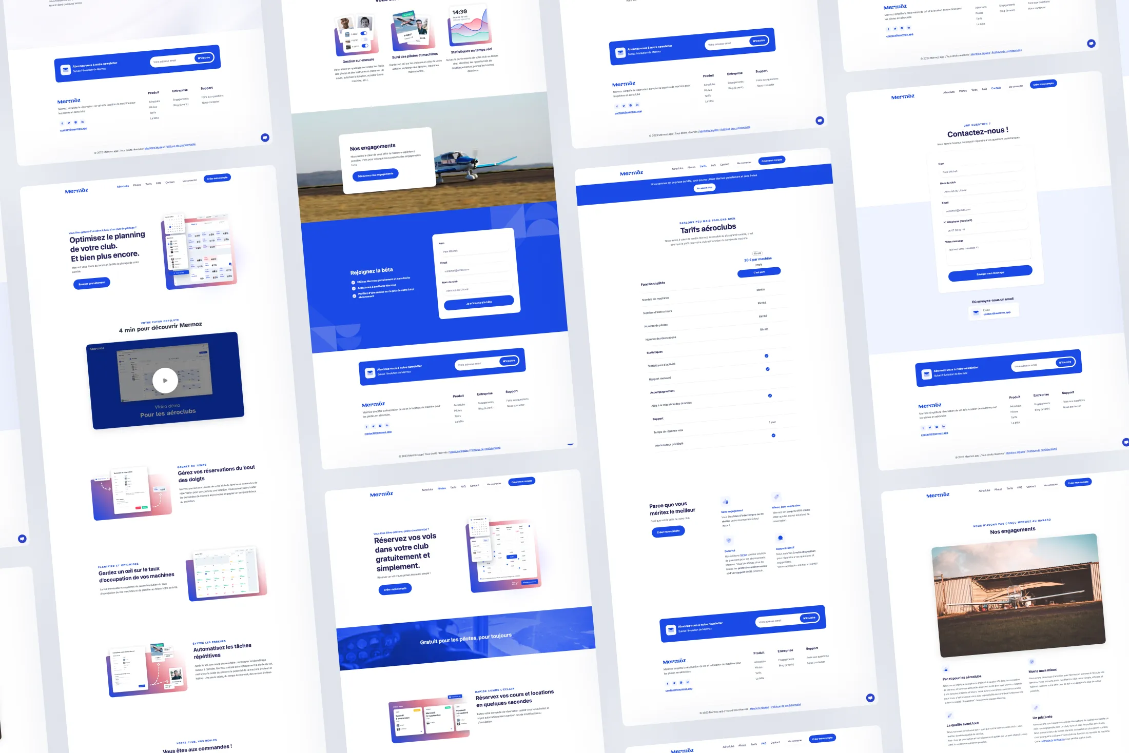 Mermoz — landing page Webflow et contenus
